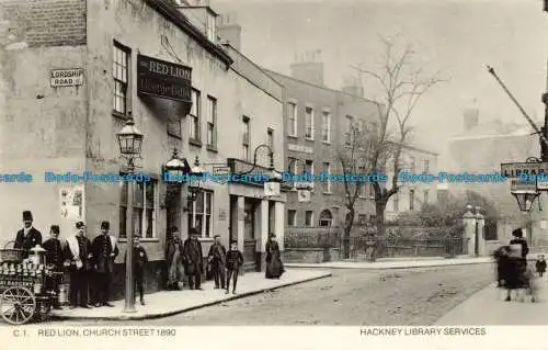 R661452 Roter Löwe. Church Street. Hackney Library Services. 1890