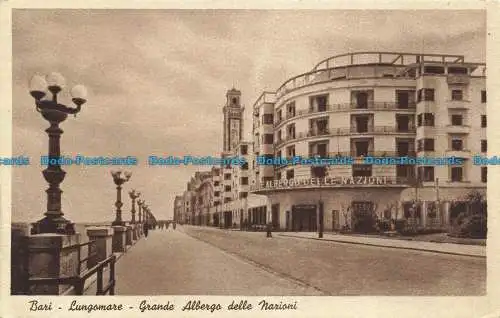 R660834 Bari. Promenade. Großes Hotel der Nationen. G.E.C.B