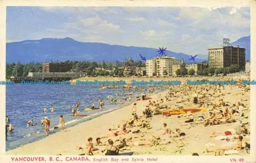 R661471 Vancouver. B.C. Kanada. English Bay und Sylvia Hotel. Coast Publishing