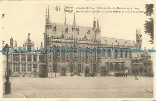 R660506 Brügge. Friedensgerechtigkeit. l Rathaus und Basilika St. Blut