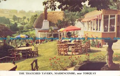 R660932 Maidencombe. in der Nähe von Torquay. Die strohgedeckte Taverne. Hamilton Fisher