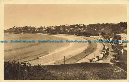 R661589 Guirec-Hunde. Nordbemaßungen. Der Strand von Trestraou vom Berg aus gesehen