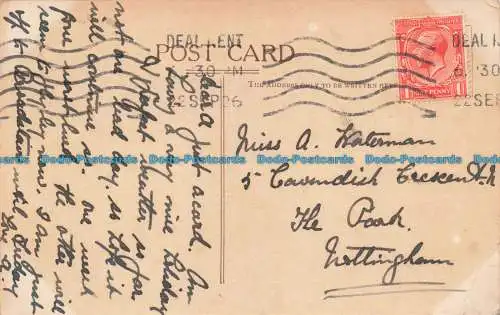 R668569 Deal Castle. Postkarte. 1926