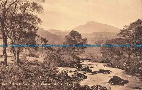 R668050 Bettws und Coed. Moel Siabod und Fluss Lllugwy. Photochrom. Sepiatone Serie