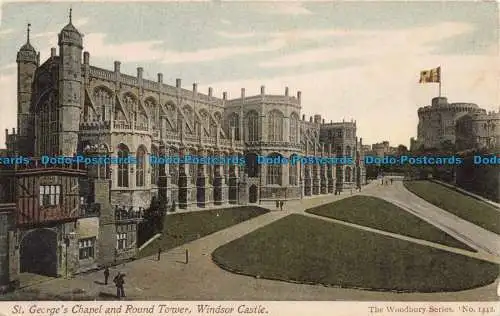 R668573 Windsor Castle. St. George Chapel und Runder Turm. Woodbury Serie. Nein.