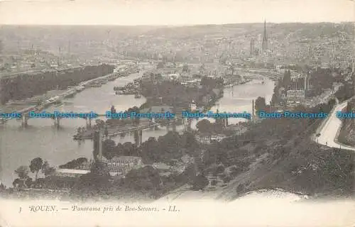 R668055 Rouen. Panorama aus Gute Hilfe. LL. 3