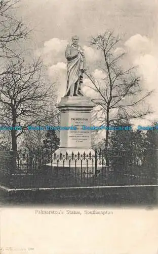 R670096 Southampton. Palmerston Statue. Postkarte