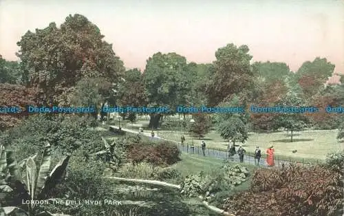 R668607 London. Der Dell. Hyde Park. Postkarte