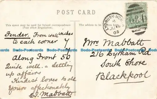 R670109 Ein Mann in einer Arztpraxis. Postkarte. 1905