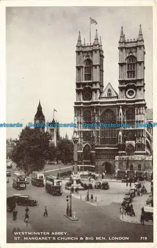 R669468 London. Westminster Abbey. St. Margaretenkirche und Big Ben. 1955