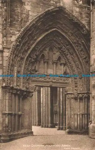 R669519 Holyrood Abbey. West Doorway. Knox Serie