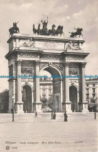 R670296 Mailand. Porta Simplon. Friedensbogen. Brunner und C