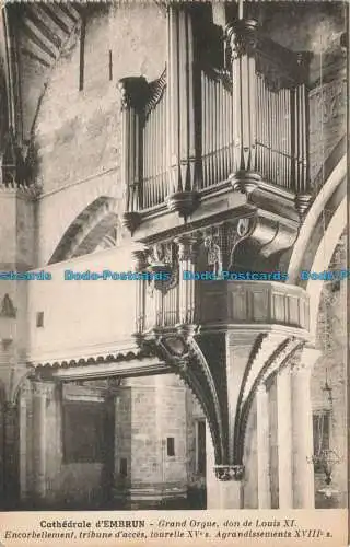 R670305 Kathedrale von Embrun. Große Orgel. Geschenk von Ludwig XI. Kragbalken. Stamm