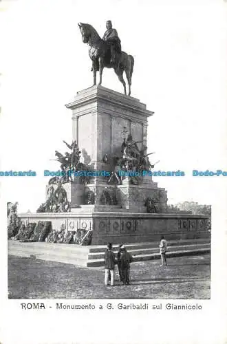 R670306 Rom. Denkmal für G. Garibaldi sul Giannicolo