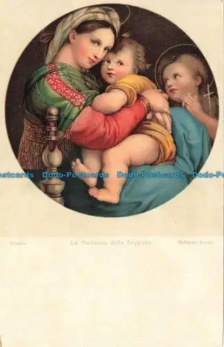 R670313 Florenz. Die Madonna vom Stuhl. Stengel. Raffael Sanzio