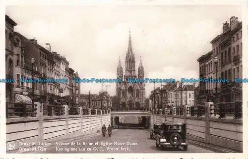 R668861 Brüssel. Laeken. Avenue de la Reine und Kirche Notre Dame. Nels. A. Hart