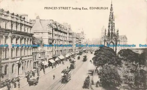 R671015 Edinburgh. Princes Street. Blick nach Osten. Zuverlässige Serien W.R. und S.