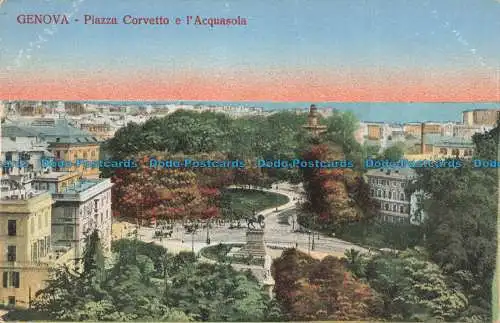 R671019 Genua. Piazza Corvetto und das Aquasola. F. Cali