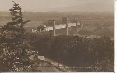 PC34910 Rohrbrücke. Menai Strait. Judges Ltd. Nr 4493. RP