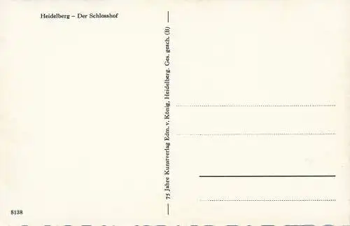 PC31288 Heidelberg. Der Schlosshof. Edm. von König