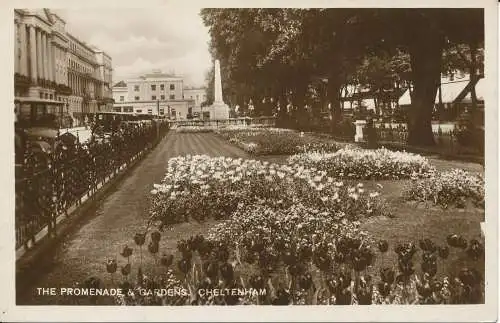 PC35150 Die Promenade und die Gärten. Cheltenham. RP. B. Hopkins