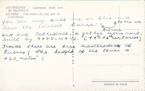 PC31019 Antwerpen. Algemeen Zicht met de Hoofdkerk