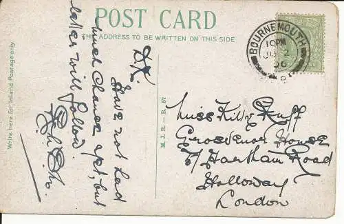 PC30814 Branksome Chine. M.J.R.B. Nr 57. 1906