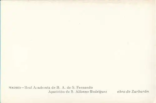 PC30794 Madrid. Real Academia de B. A. de S. Fernando Aparicion de S. Alfonso Ro