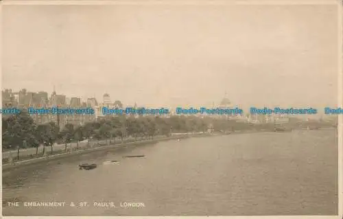 R028434 The Embankment and St. Pauls. London. 1934