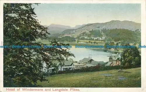 R031019 Head of Windermere and Langdale Pikes. Pfau. Autochrom. 1904