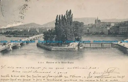 R030196 Geneve et le Mont Blanc. Jullien Freres. 1904