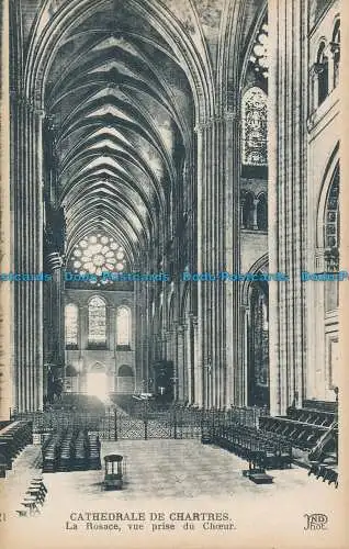 R030229 Cathedrale de Chartres. La Rosace Vue prise du Choeur. Neurdein Freres.