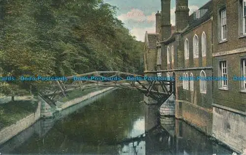 R029727 Queens College and Bridge. Cambridge. 1907