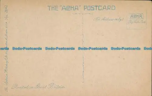 R029742 Alte Postkarte. Frau im Wald. Alphalsa