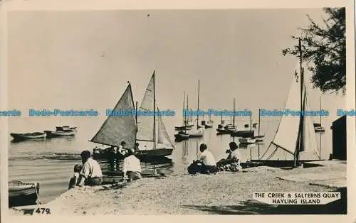 R031153 The Creek and Salterns Quay Hayling Island. RP. 1958