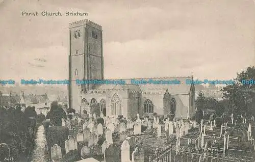 R001123 Pfarrkirche. Brixham. 1906