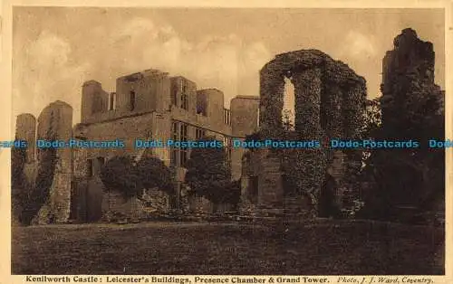 R041298 Kenilworth Castle. Leicester Gebäude. Präsenzkammer und Grand Tower