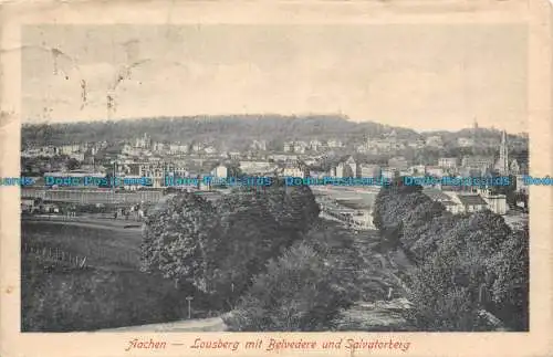 R129078 Aachen. Lousberg mit Belvedere und Salvatorterg