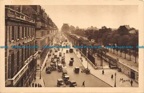 R128375 Paris. La Rue de Rivoli les Jardins des Tuileries et le Louvre. Mona. Nein