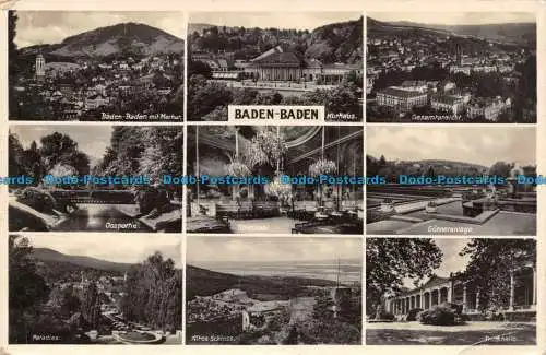 R129093 Baden Baden. Mehrfachansicht. Walter Kuhn. RP