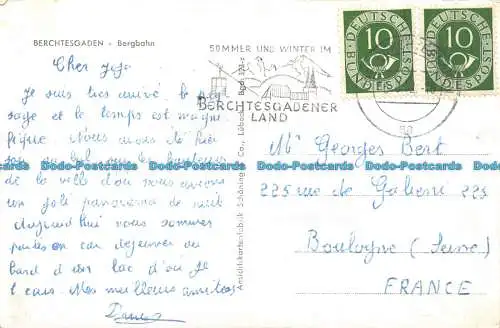 R129101 Berchtesgaden. Bergbahn. Schoning. 1952