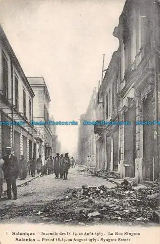 R128392 Saloniki. Brand im August 1917. Syngros Street. B. Hopkins