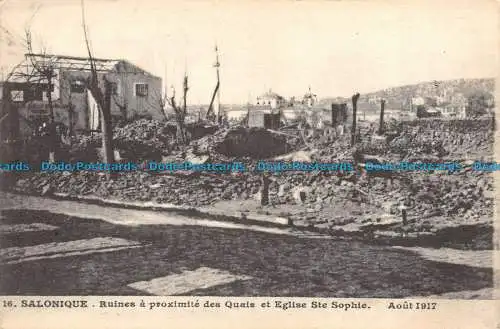 R128393 Salonique. Ruines a Proximite des Quais et Eglise ste Sophie. Nr 16 .B.