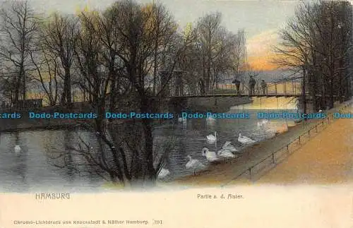 R128403 Hamburg. Partie a. d. Alster. Knackstedt und Nather. B. Hopkins