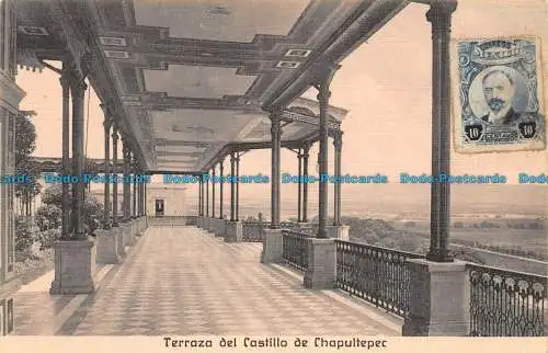 R128417 Terraza del Castillo de Chapultepec. Müller Hnos. B. Hopkins