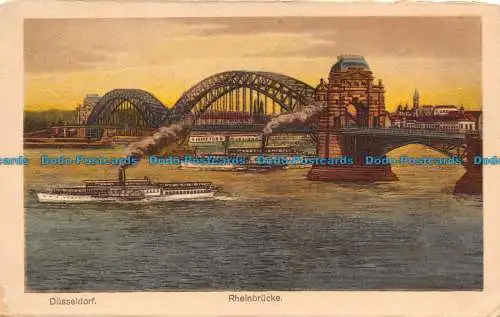 R129139 Düsseldorf. Rheinbrücke. J. Wollstein