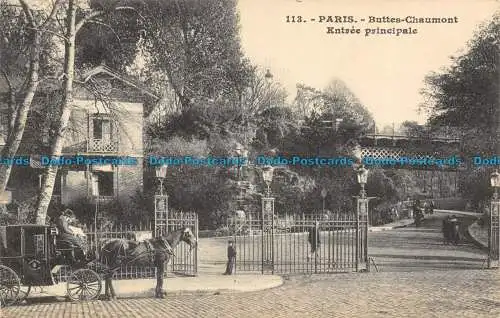 R128434 Paris. Buttes Chaumont Entree Principale. Nr 113. B. Hopkins