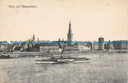 R129155 Blick auf Düsseldorf. J. Wollstein. 1923