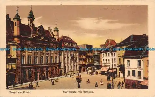 R129165 Neuss am Rhein. Marktplatz mit Rathaus