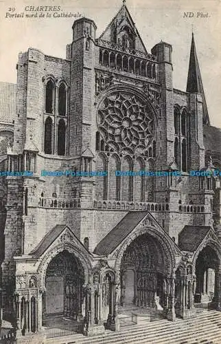 R128478 Chartres. Portail Nord de la Cathedrale. ND. Nr 29. 1910. B. Hopkins